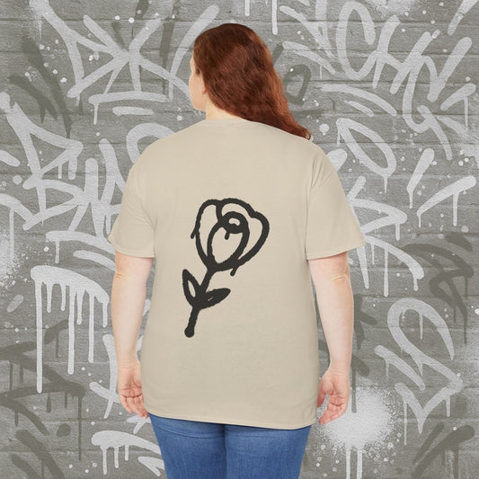 Artistic Rose Design Tee