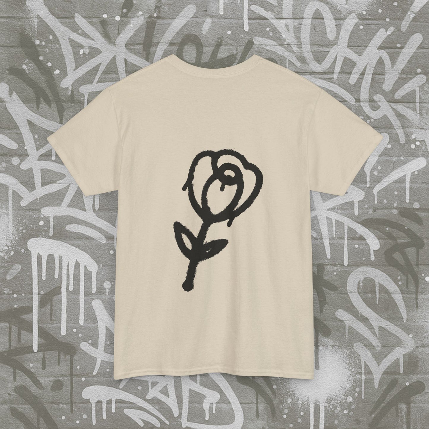 Artistic Rose Design Tee