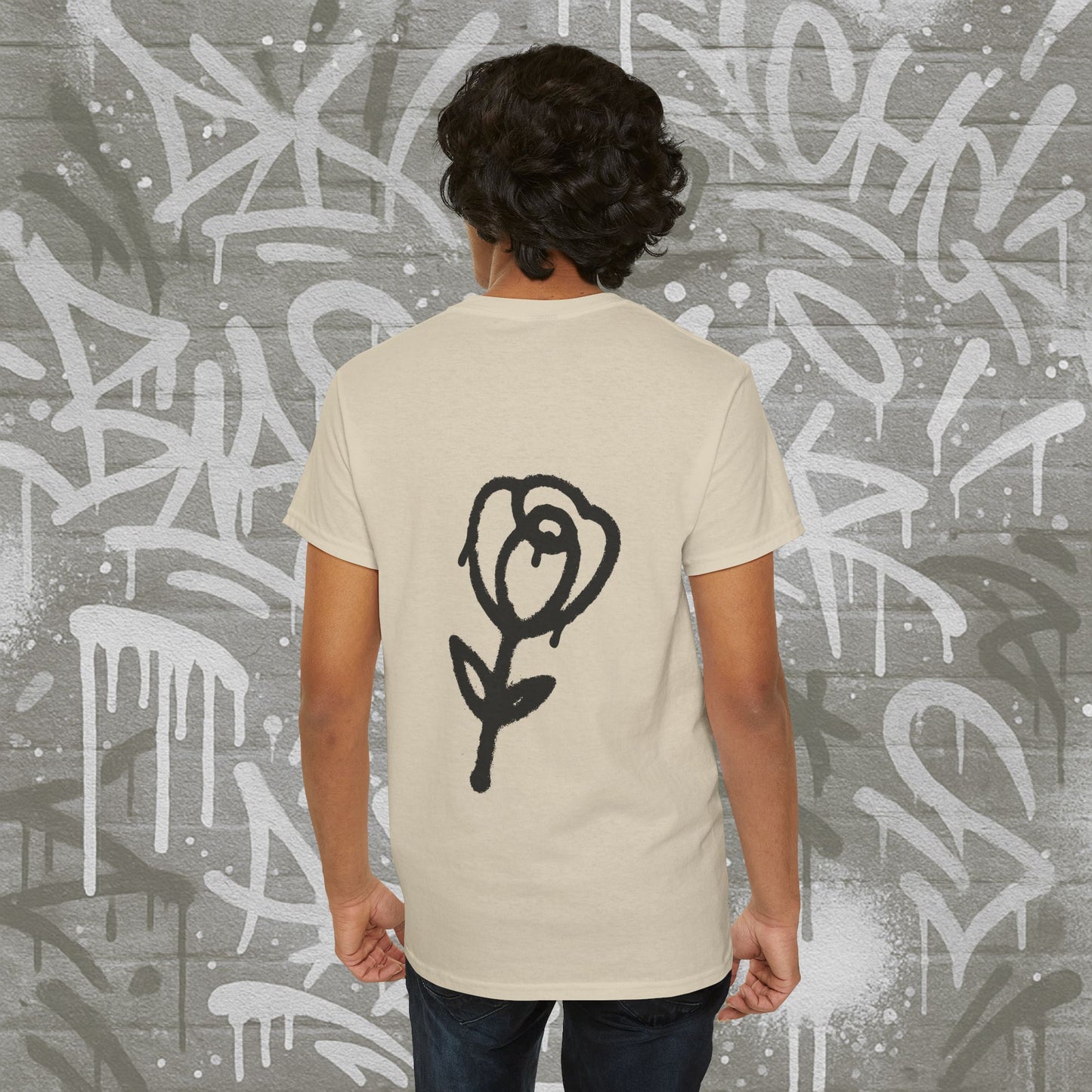 Artistic Rose Design Tee
